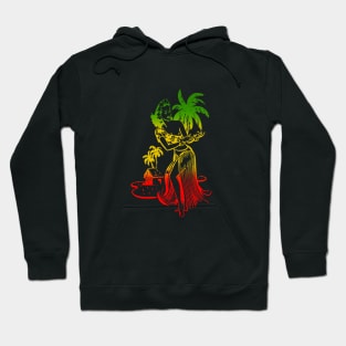 Retro Hawaii Hula Dancer Hoodie